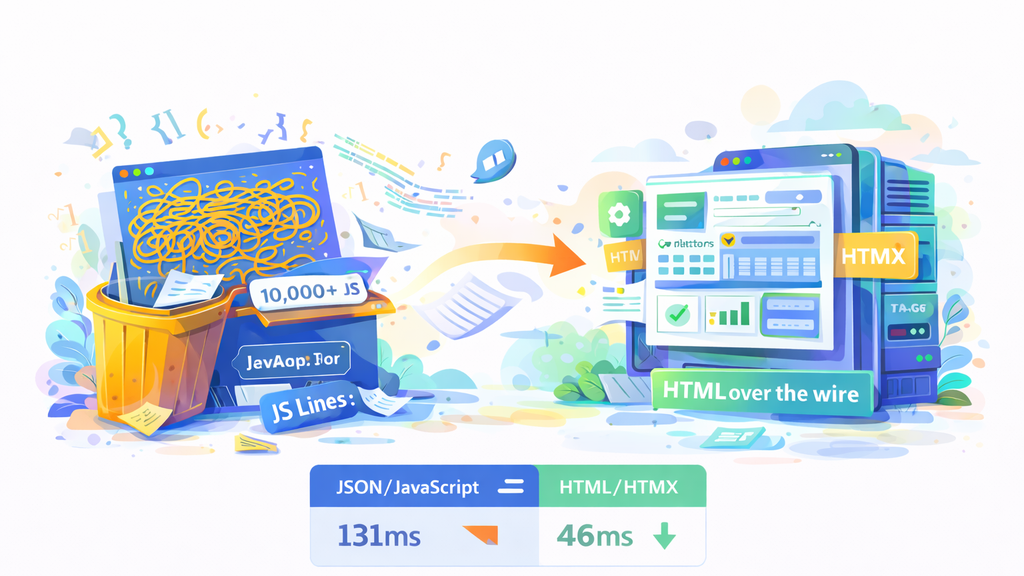 10.000 Linhas de JavaScript Substituídas por HTMX: Por Que HTML Over the Wire Tornou a Aplicação Mais Rápida