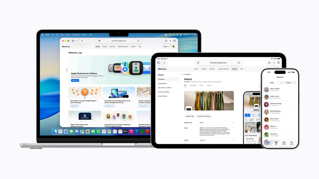 Apple Business chega como plataforma completa para empresas com gestão de dispositivos, e-mail profissional e novos recursos para atrair clientes locais